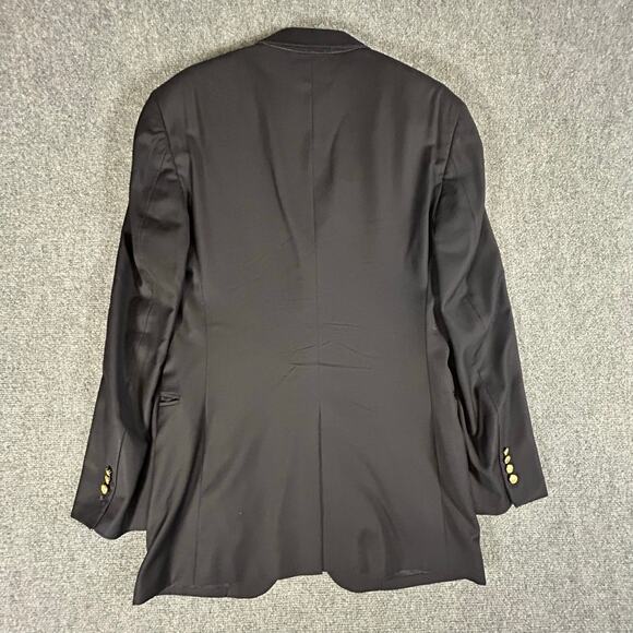 Jos A Bank Blazer Mens 40L Navy with Gold Buttons Sport Coat Dress Jacket *Flaw - Picture 4 of 15